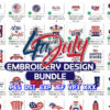 Fourth of July Machine 100+ Embroidery Bundle – Patriotic Designs, American Flag, Independence Day Digital Files